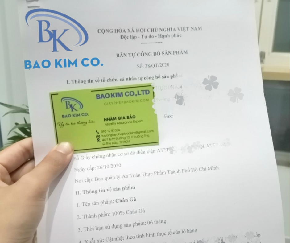 công bố chất lượng thịt gà đông lạnh nhập khẩu